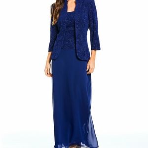 Alex evenings 2 piece glitter embellished  dress. Mother of the Bride